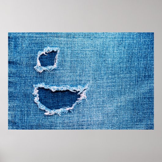 Texturierter Denim Hintergrund. Gewebebohrung Poster (Vorne)