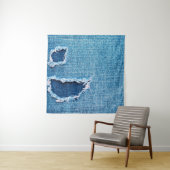 Texturierter Denim Hintergrund. Gewebebohrung Wandteppich (Beispiel)