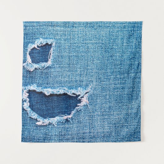 Texturierter Denim Hintergrund. Gewebebohrung Wandteppich (Vorderseite)