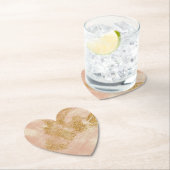 *~* Texturierter Glitzer Goldene Rosa Untersetzer (Vor Ort)