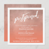 Texturierter Lachs Ombre Hochzeitskarte verschoben Einladung (Vorne/Hinten)