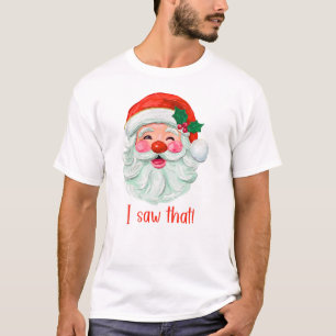 Texturierter Retro-Weihnachtsmann im Vintage-Stil, T-Shirt