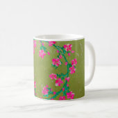 Texturierter rosa Blumenkranz Kaffeetasse (VorderseiteRechts)