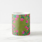 Texturierter rosa Blumenkranz Kaffeetasse (Mittel)