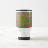 Texturierter rosa Blumenkranz  Reisebecher (Mittel)