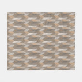 Texturiertes Blau, Gelb, Olivenöl Zickzack. Fleecedecke (Vorderseite (Horizontal))