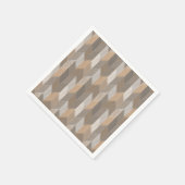 Texturiertes Blau, Gelb, Olivenöl Zickzack. Serviette (Ecke)