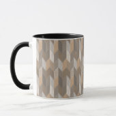 Texturiertes Blau, Gelb, Olivenöl Zickzack. Tasse (Links)