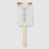 Texturiertes Boho-Pampasgras-Hochzeitsprogramm-Han Fächer (Rückseite)