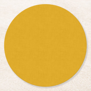 Texturiertes Dunkles Gold Runder Pappuntersetzer