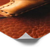 Texturiertes Leder-Patchwork „B“ Monogramm Poster (Ecke)