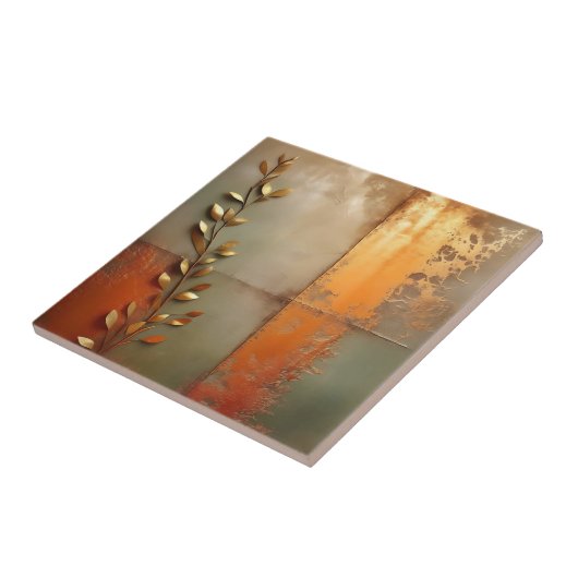 Texturiertes Metall in Kupfer Fliese (Seite)