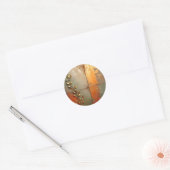 Texturiertes Metall in Kupfer Runder Aufkleber (Umschlag)