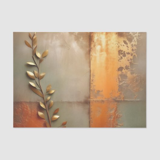 Texturiertes Metall in Kupfer Seidenpapier (Vorderseite)