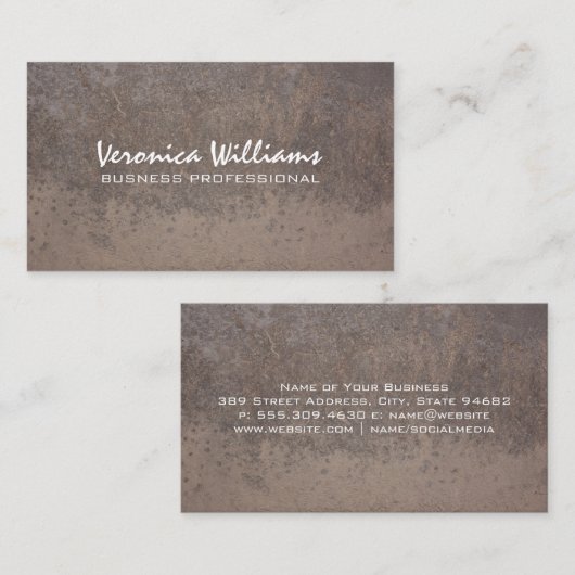 texturiertes Metall Visitenkarte (Vorne/Hinten)