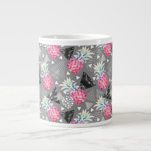 Texturiertes Muster für Ananas Jumbo-Tasse (Vorderseite)