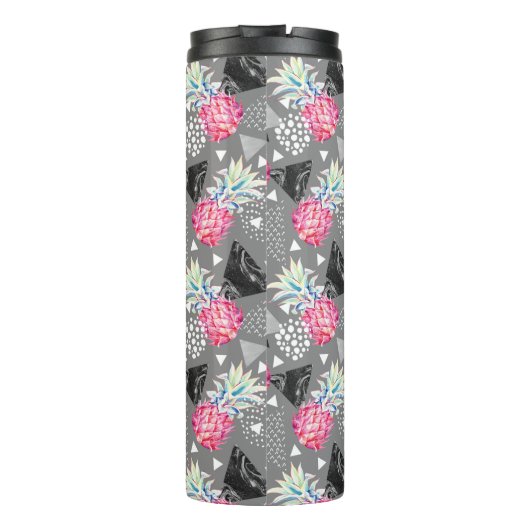 Texturiertes Muster für Ananas Thermosbecher (Rückseite)