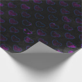 Texturiertes Papier für schwarze und Lila Herz Geschenkpapier (Ecke)