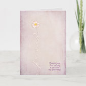 texturiertes Rosa für Freund danke Karte (Vorderseite)