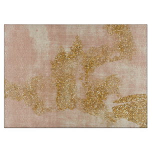 *~* Texturiertes rosa Gold Glitter abgenutztes Gol Schneidebrett