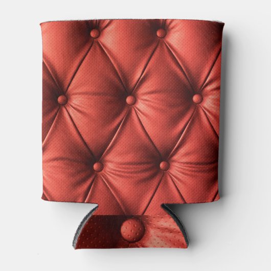 Texturiertes Rotes Leder: Detailliertes Material N Dosenkühler (Vorderseite)