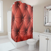 Texturiertes Rotes Leder: Detailliertes Material N Duschvorhang (Beispiel)