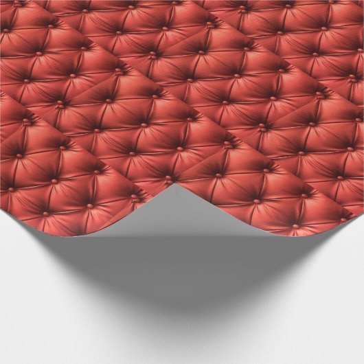 Texturiertes Rotes Leder: Detailliertes Material N Geschenkpapier (Ecke)