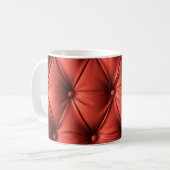 Texturiertes Rotes Leder: Detailliertes Material N Kaffeetasse (Vorderseite Links)
