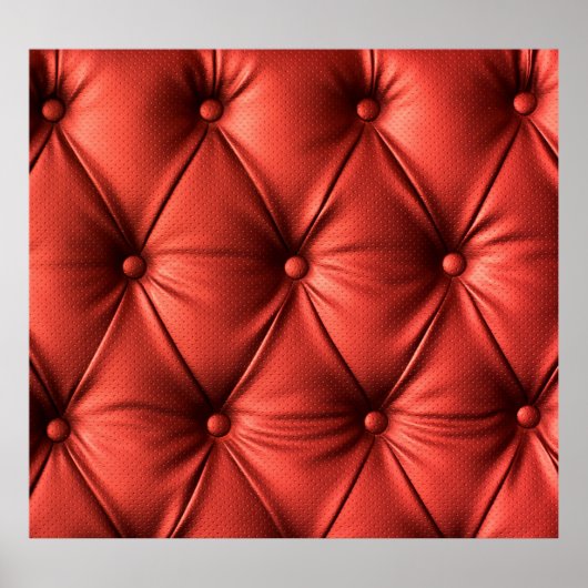 Texturiertes Rotes Leder: Detailliertes Material N Poster (Vorne)