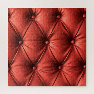Texturiertes Rotes Leder: Detailliertes Material N Puzzle