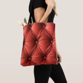 Texturiertes Rotes Leder: Detailliertes Material N Tasche (Von Nahem)
