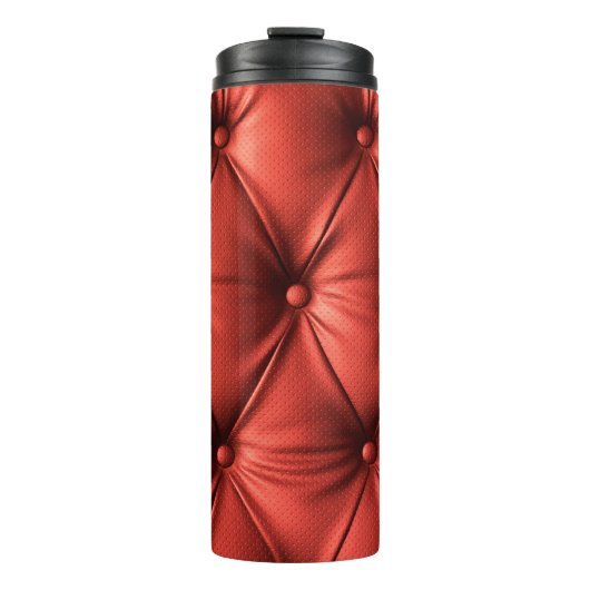 Texturiertes Rotes Leder: Detailliertes Material N Thermosbecher (Vorderseite)