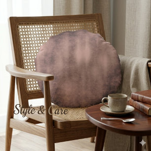 Texturiertes rundes Kissen mit Hintergrund für mod