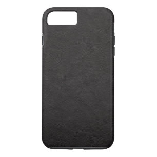 texturiertes schwarzes Leder iPhone 8 Plus/7 Plus Hülle
