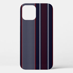 Texturiertes Streifen-Nahtlosmuster mit Marineblau Case-Mate iPhone Hülle