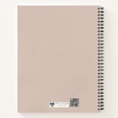 Texturiertes Terrazzo-Muster | Mocha Mousse Elegan Notizblock (Rückseite)