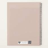 Texturiertes Terrazzo-Muster | Mocha Mousse Elegan Planer (Rückseite)