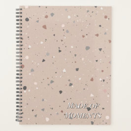 Texturiertes Terrazzo-Muster | Mocha Mousse Elegan Planer