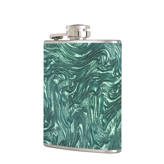 Texturjade und Blausengrün Flachmann (Links)