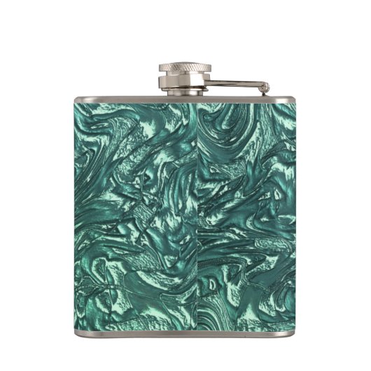 Texturjade und Blausengrün Flachmann (Rückseite)