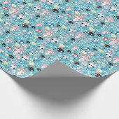 Texturlachskull Geschenkpapier (Ecke)