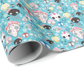 Texturlachskull Geschenkpapier (Rolleneckpunkt)