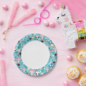 Texturlachskull Pappteller (Party)