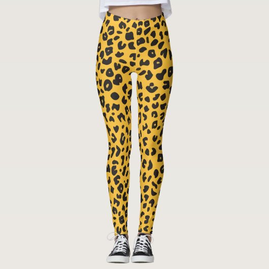 Texturleopard Leggings (Vorderseite)