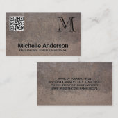 Texturmetall | QR-Code-Visitenkarte Visitenkarte (Vorne/Hinten)