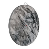 Texturmuster aus schwarzem und weißem Marmor Dartscheibe (Vorderseite Links)
