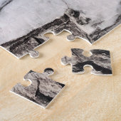 Texturmuster aus schwarzem und weißem Marmor Puzzle (Seite)