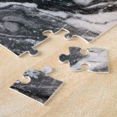 Texturmuster aus schwarzem und weißem Marmor Puzzle (Seite)