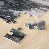 Texturmuster aus schwarzem und weißem Marmor Puzzle (Seite)