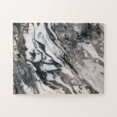 Texturmuster aus schwarzem und weißem Marmor Puzzle (Horizontal)